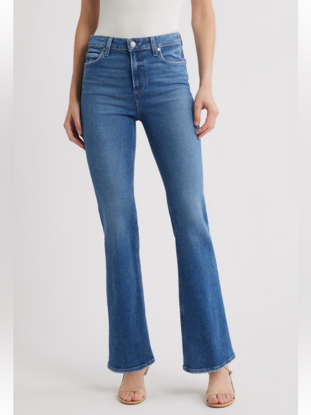 PAIGE Laurel Canyon High Waist Bootcut Jeans (Petite)